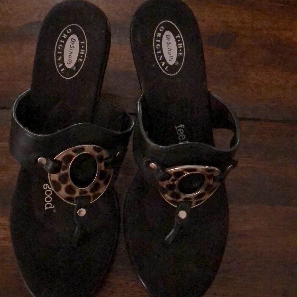 New Dr Scholl’s black wedges 8.5M